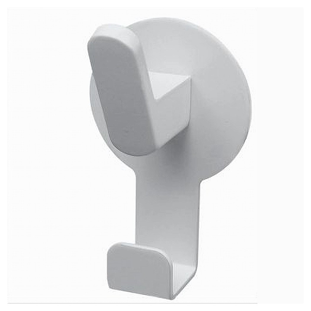 foto del prodotto trade shop appendino gancio 2 posti porta asciugamano bagno casa cucina bianco 7.5cm 59740 