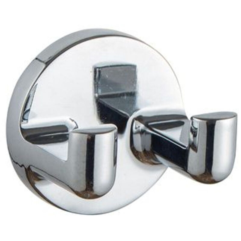 foto del prodotto trade shop appendino gancio doppio appendi porta asciugamani accappatoi cromato bagno 79802 