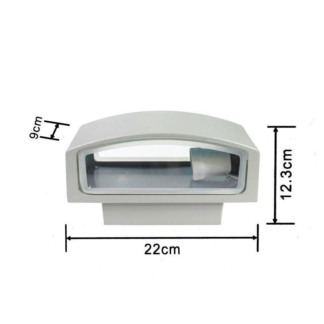 foto del prodotto trade shop applique a parete per esterno ip44 attacco e27 luce lampada da muro grigio es29 