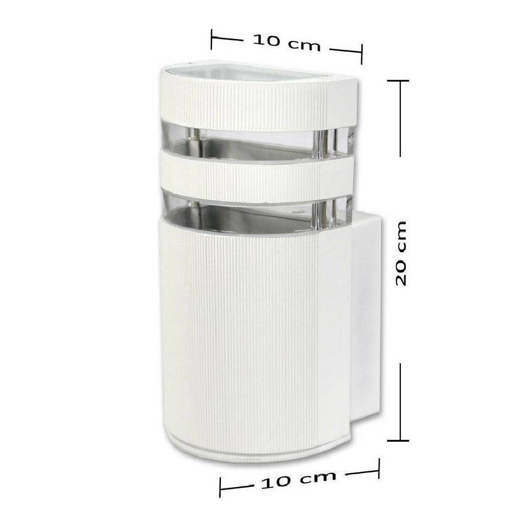 foto del prodotto trade shop applique a parete per esterno luce lampada muro moderna giardino terrazzo es17 bianco