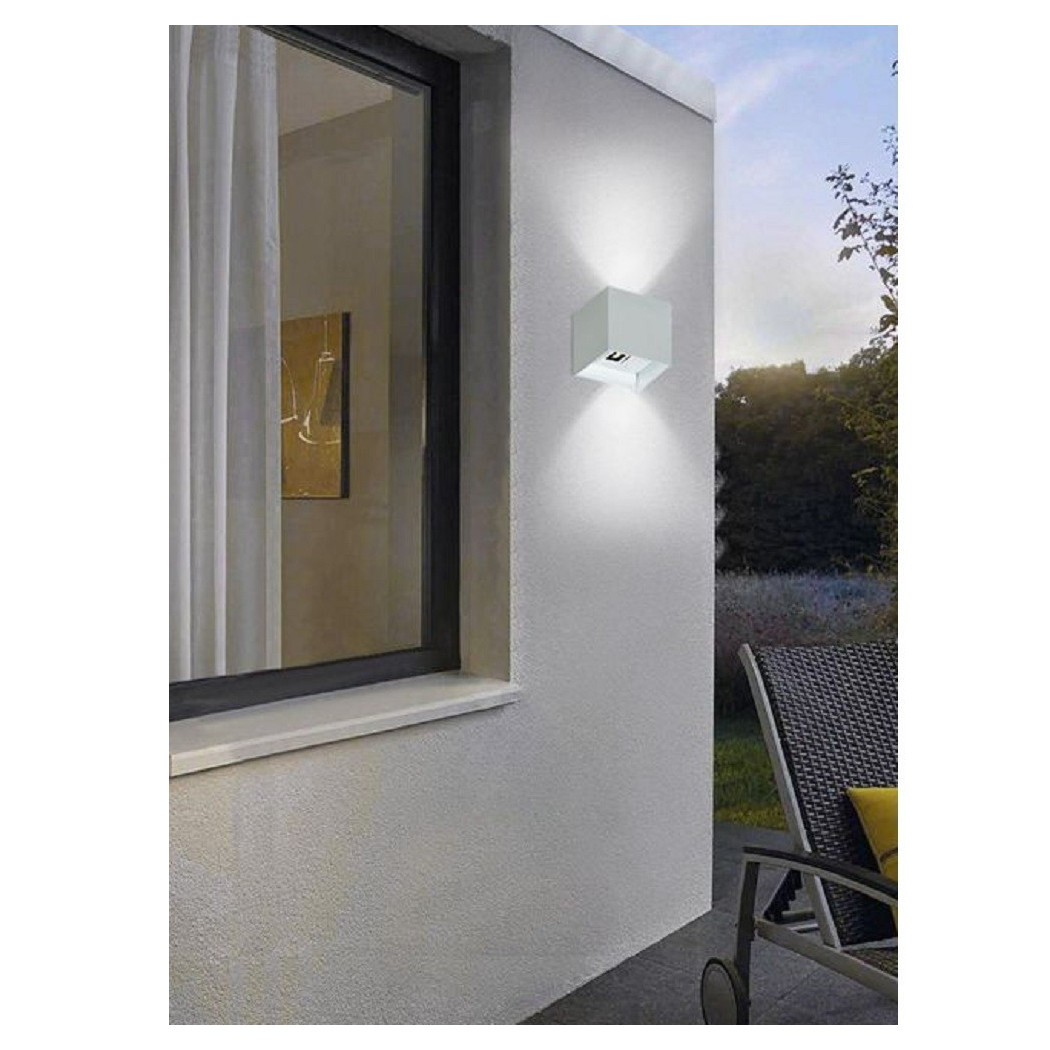 foto del prodotto trade shop applique da parete 52 led 22 w per esterno doppia emissione luminosa ip65 es66 b bianco freddo 
