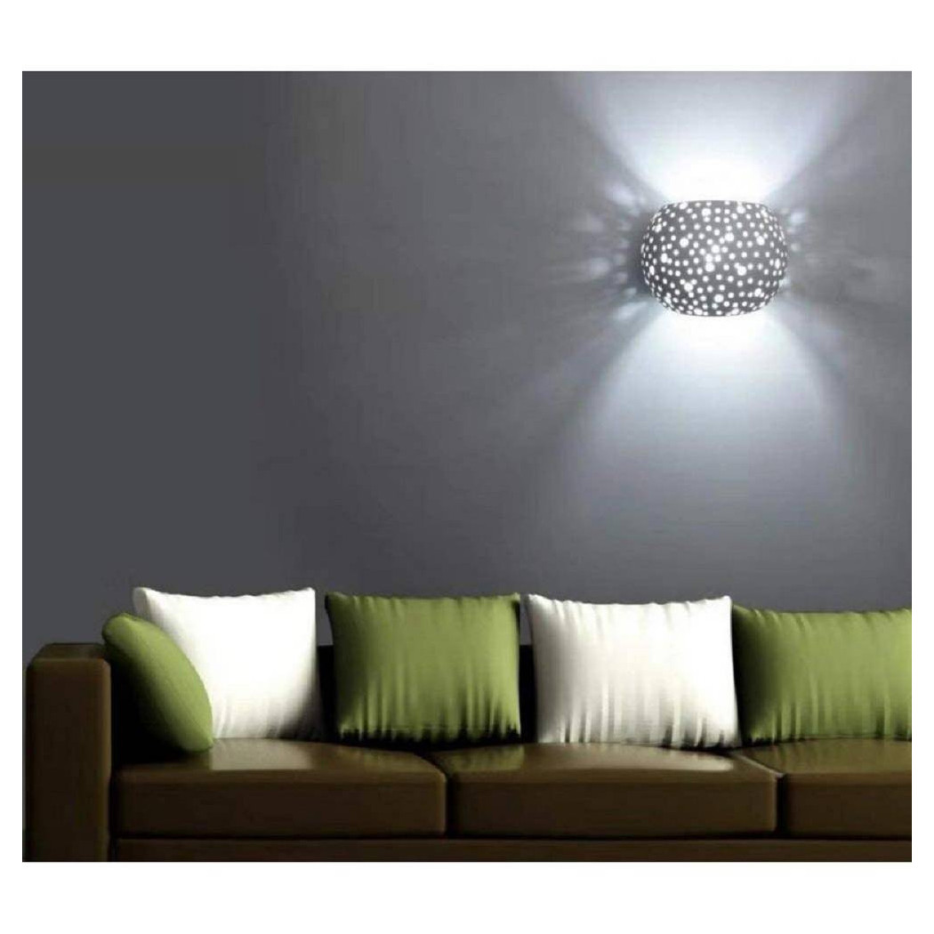 foto del prodotto trade shop applique da parete in gesso tondo up e down verniciabile contemporanee g9 gs e42 