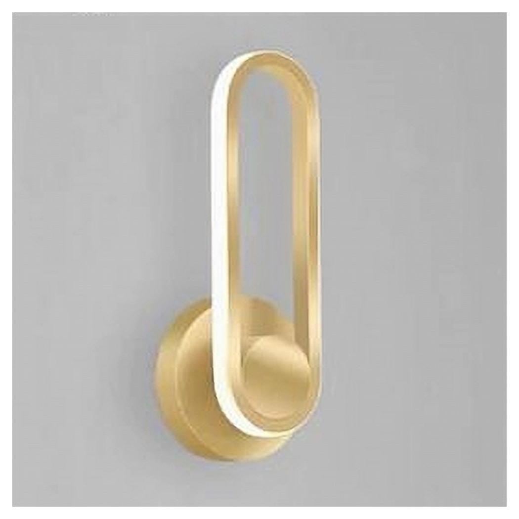 foto del prodotto trade shop applique da parete led 13 watt ovale verticale orientabile oro luce fredda 50353 