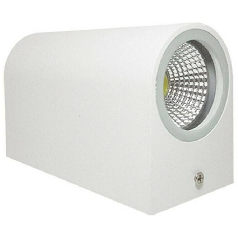 foto del prodotto trade shop applique doppia luce led 10w nero bianco lampada parete up down faretto esterno bianco bianco freddo 