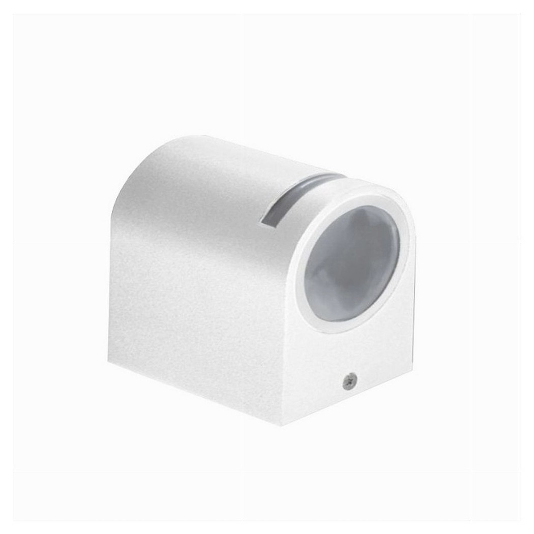 foto del prodotto trade shop applique esterno parete facciate giardino lampada muro attacco gu10 ip54 gn wl061 bianco
