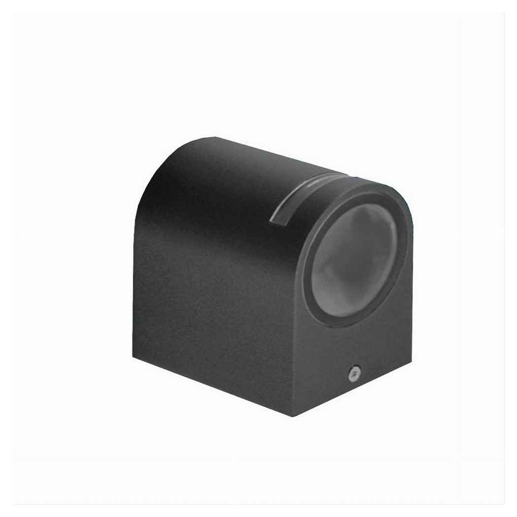 foto del prodotto trade shop applique esterno parete facciate giardino lampada muro attacco gu10 ip54 gn wl061 nero