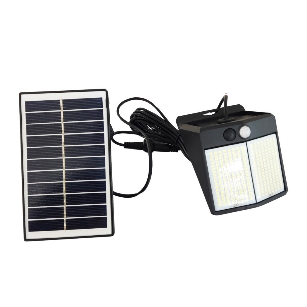 foto del prodotto trade shop applique faretto solare da esterno con pannello sensore luce 6500k ip65 sw2012 f 