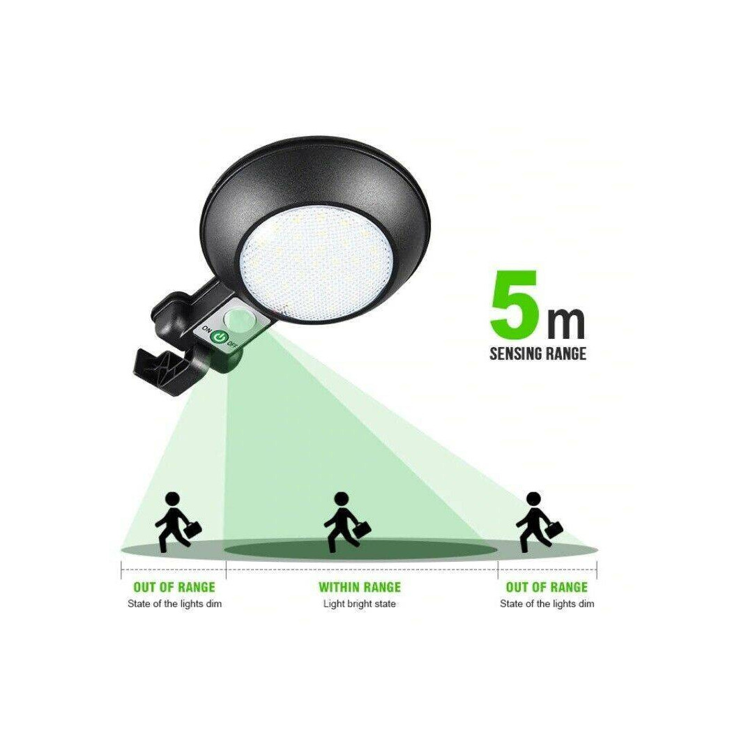 foto del prodotto trade shop applique faro lampione pannello solare fotovoltaico sensore movimento jx 155 