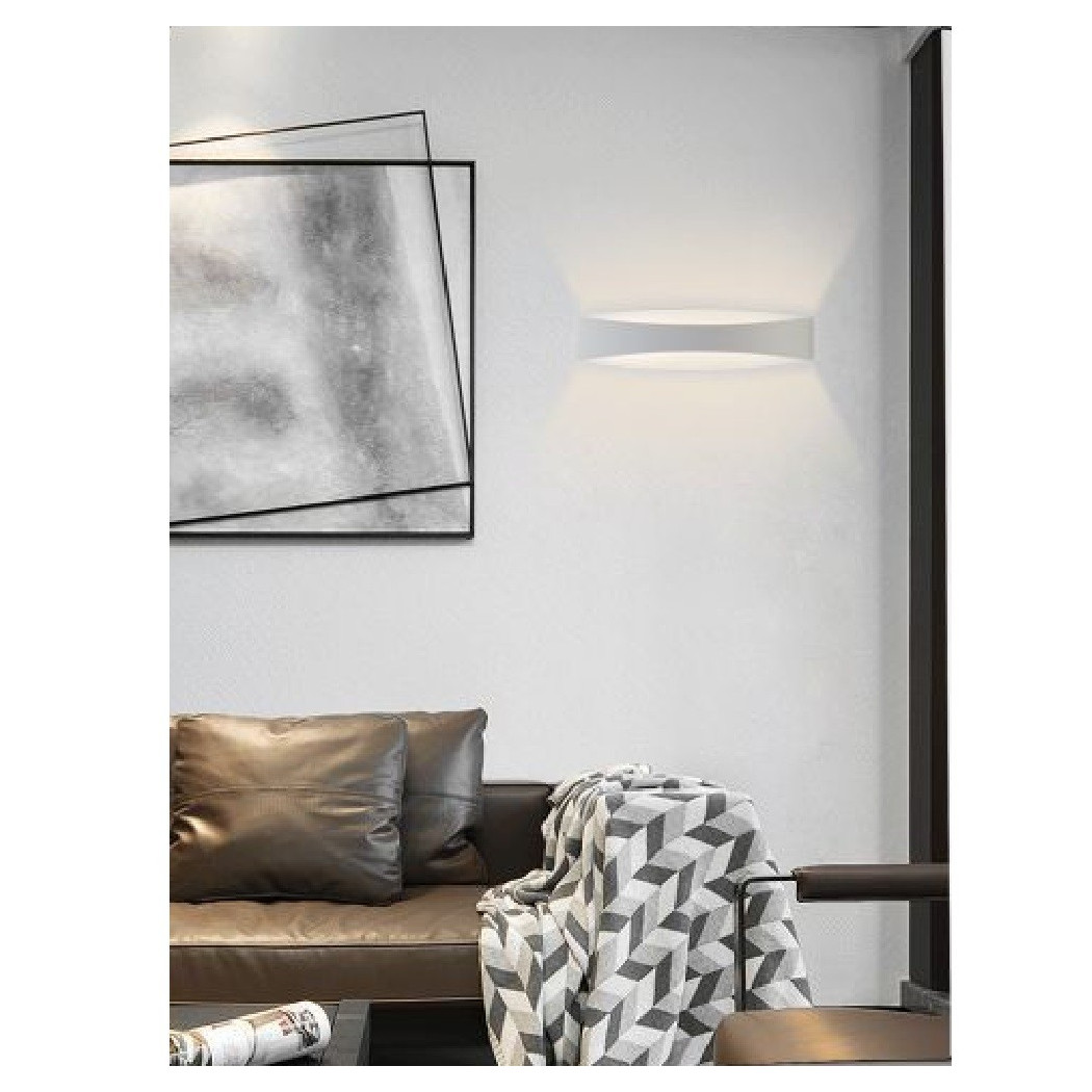 foto del prodotto trade shop applique lampada da parete luce led moderna 12 watt luce 4000k 6500k 3000k e59 b bianco naturale 