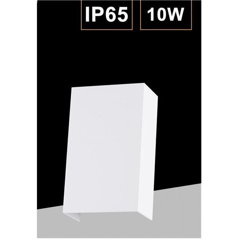 foto del prodotto trade shop applique led esterno rettangolare 10w doppia emissione di luce 3000k 4000k 640 b bianco caldo 