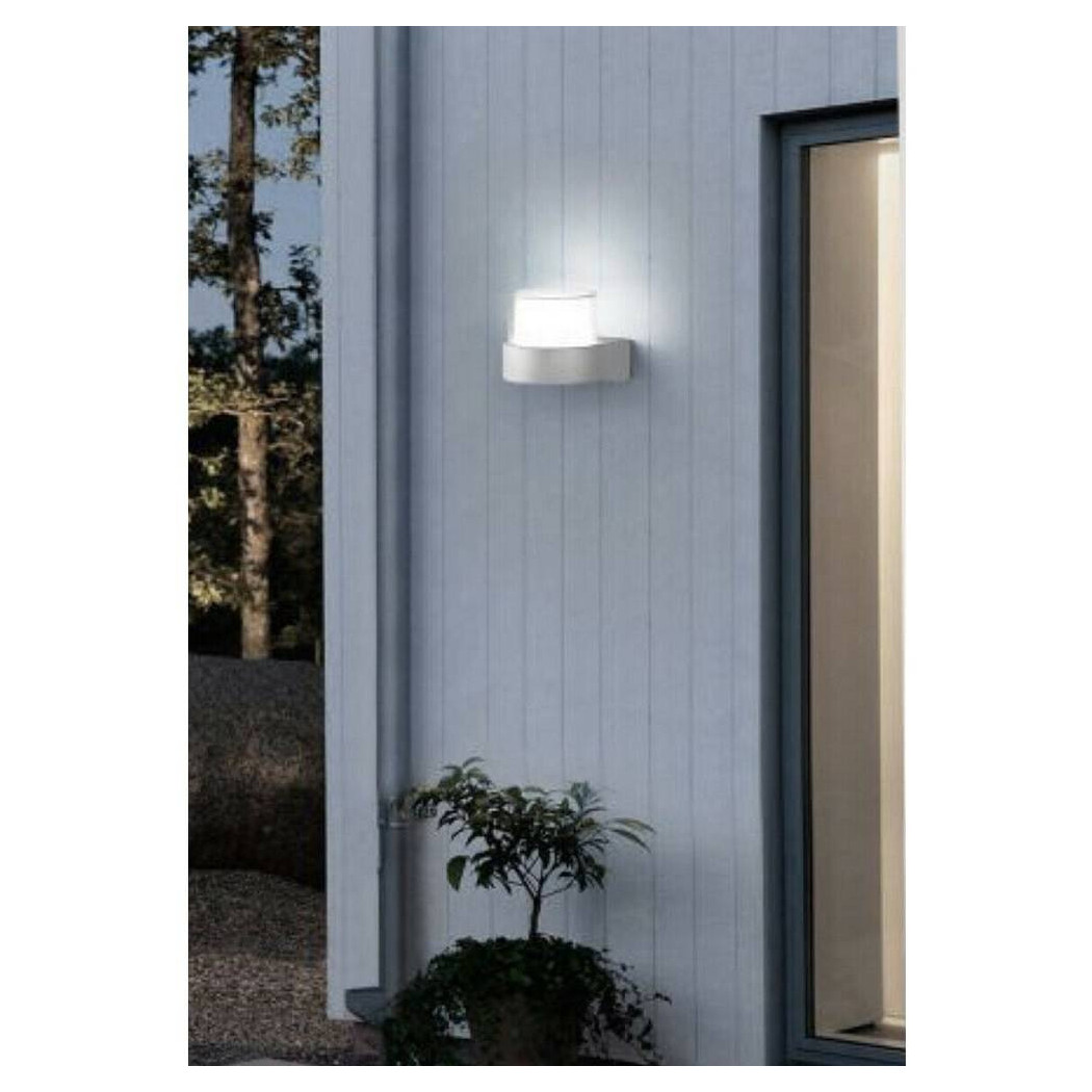 foto del prodotto trade shop applique moderna a led grigio esterno da parete 7 w luce 6500k 3000k 4000k es57 bianco freddo 