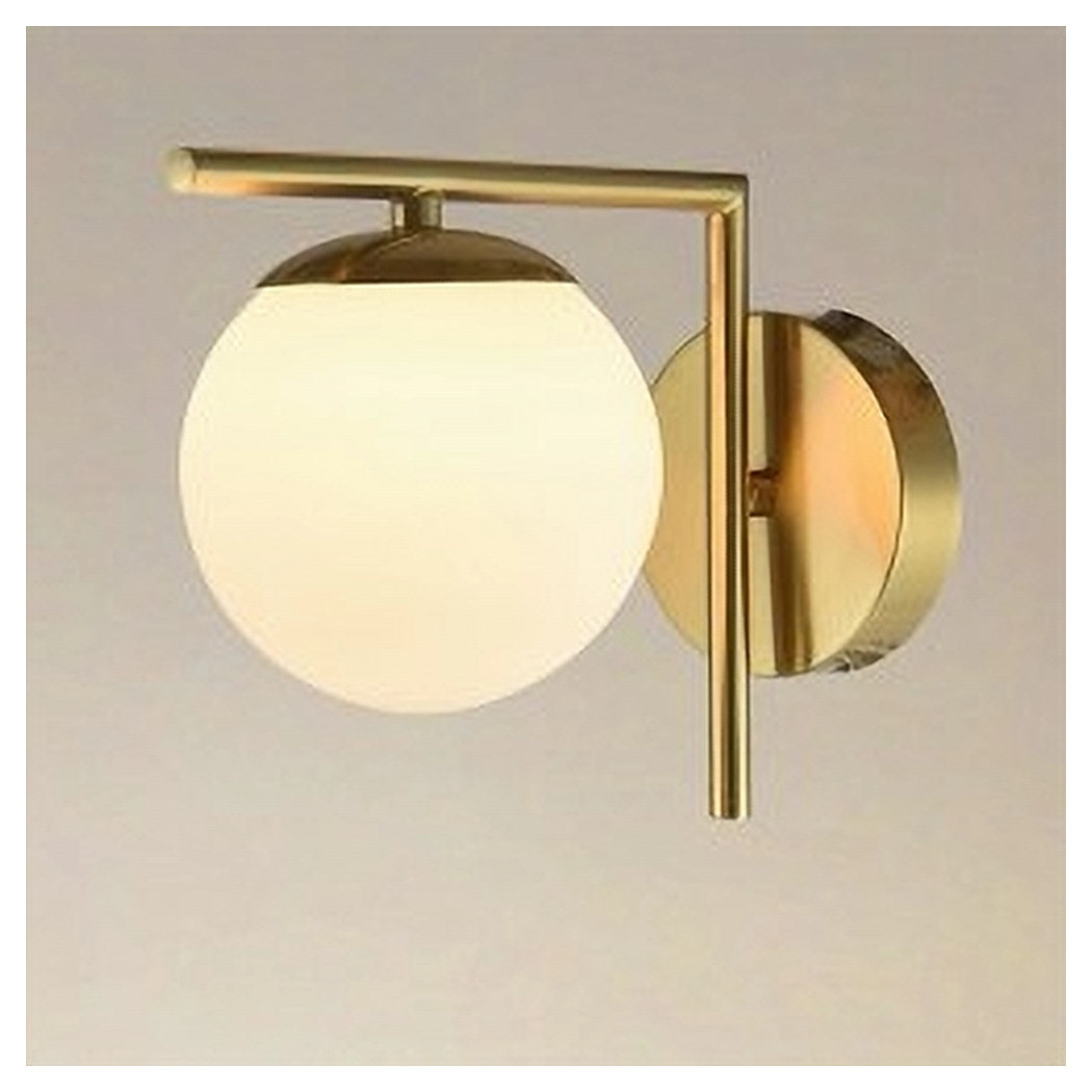 foto del prodotto trade shop applique parete attacco g9 sfera vetro metallo oro lampada moderno minimal 32842 