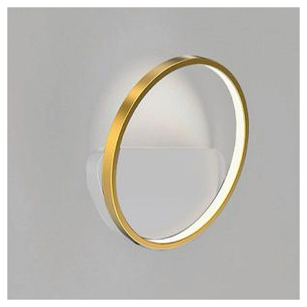 foto del prodotto trade shop applique parete led 14w cerchio oro lampada tonda design moderno luce 6500k 71262 
