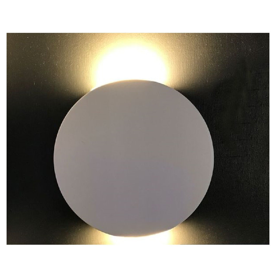 foto del prodotto trade shop applique slim tonda con biemissione luminosa 6w luce 6500k 4000k 3000k xc 9045 bianco caldo 