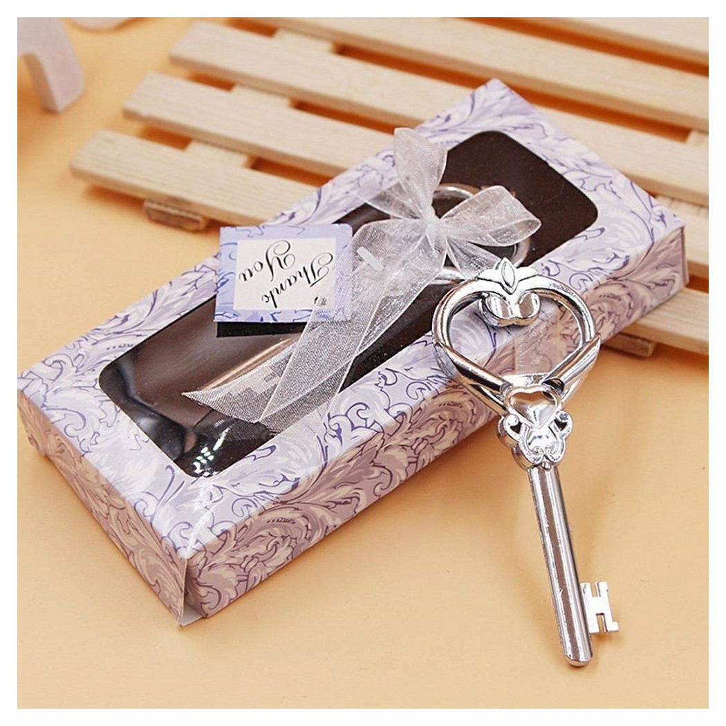 foto del prodotto trade shop apribottiglie bottiglia chiave tondo scatola segnaposto tavola bomboniera matrimonio 