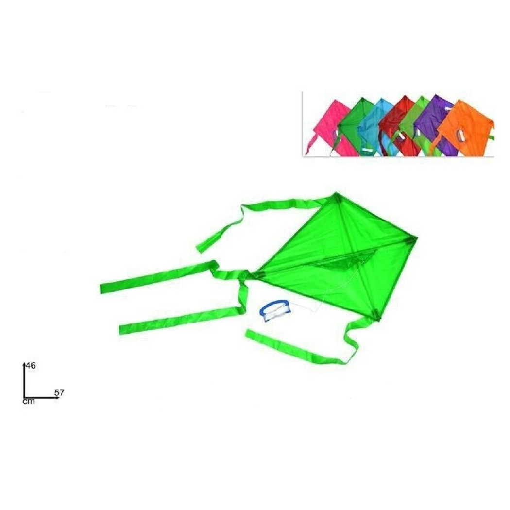 foto del prodotto trade shop aquilone in nylon colori assortiti gioco divertimento bambini estate 57 x 46 cm 