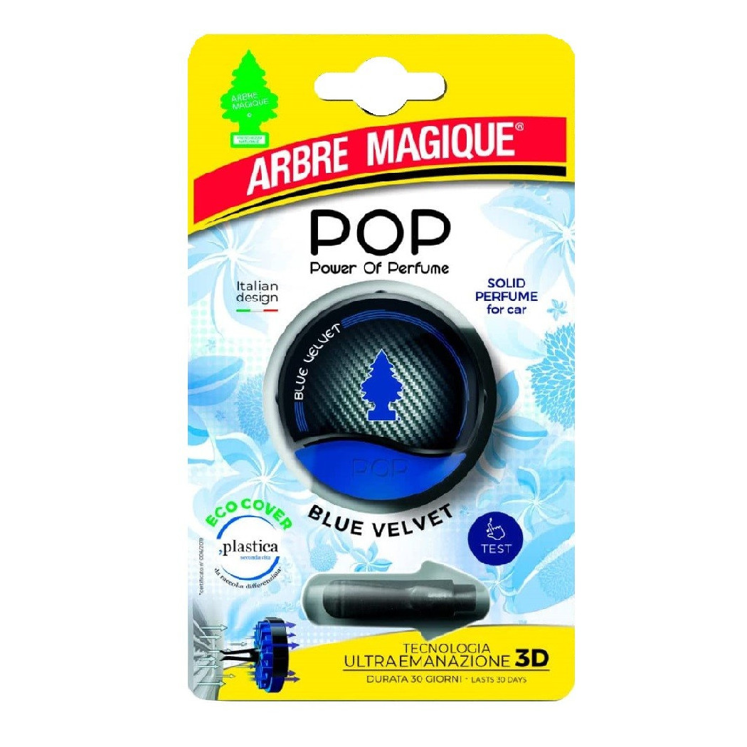 foto del prodotto trade shop arbre magique pop profumatore deodorante auto fragranza profumazione blue velvet 