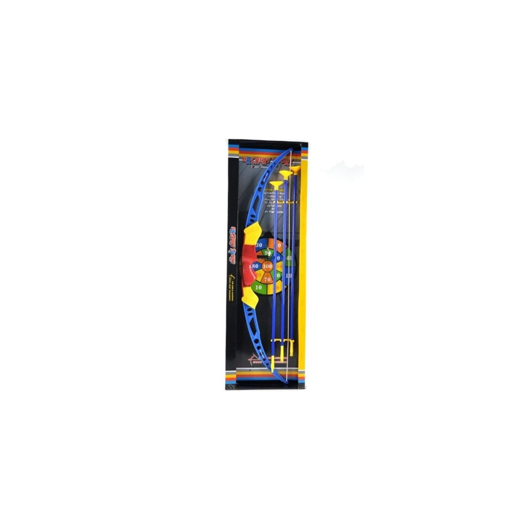 foto del prodotto trade shop arco con frecce a ventosa set giocattolo gioco per arciere bambino bambina 