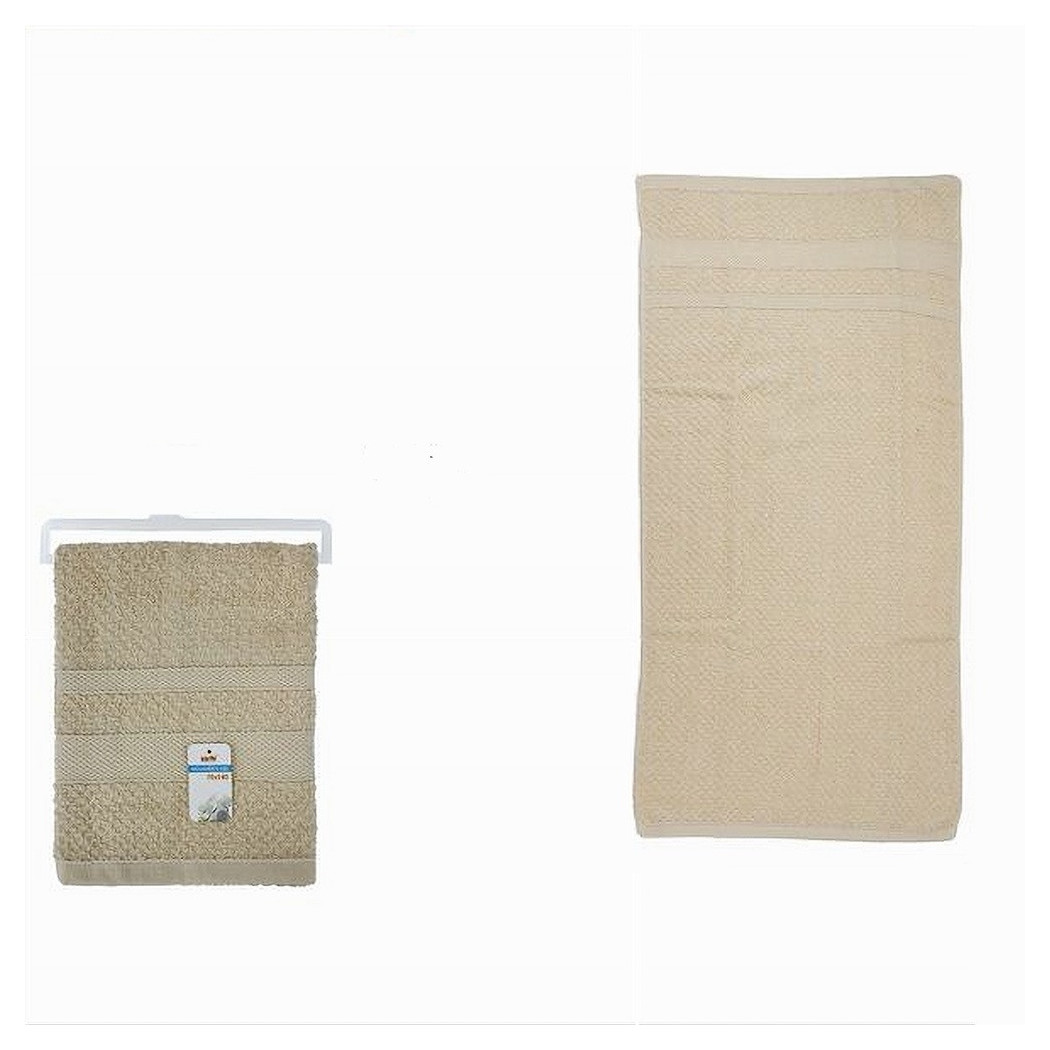 foto del prodotto trade shop asciugamano da bagno telo in cotone morbida 70 x 140cm 410gr colore beige 79495 
