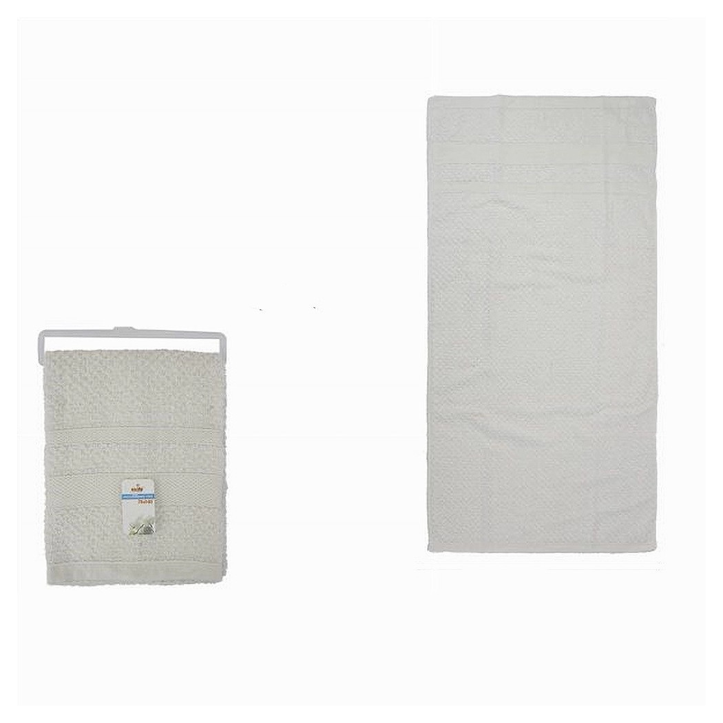 foto del prodotto trade shop asciugamano da bagno telo in cotone morbida 70 x 140cm 410gr colore bianca 79486 