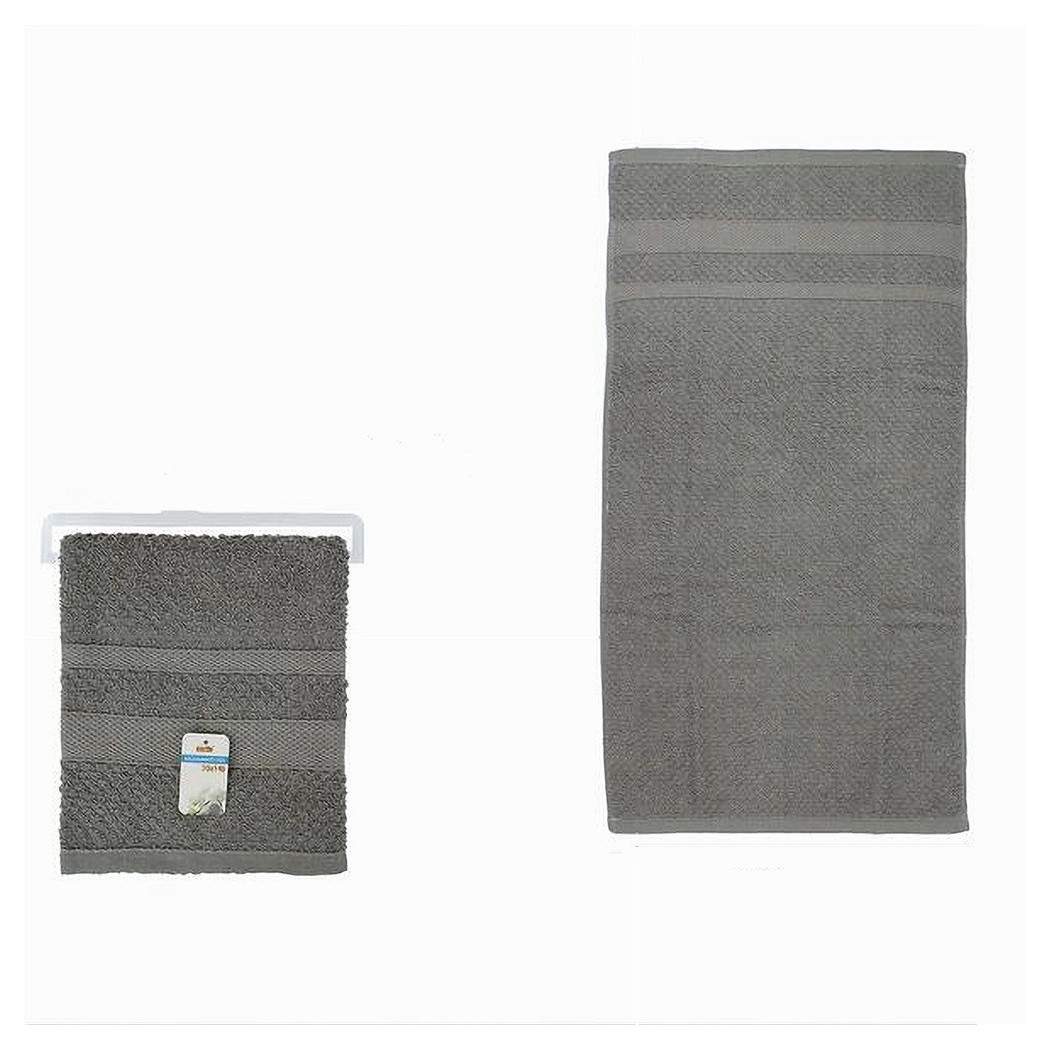 foto del prodotto trade shop asciugamano da bagno telo in cotone morbida 70 x 140cm 410gr colore grigio 79501 