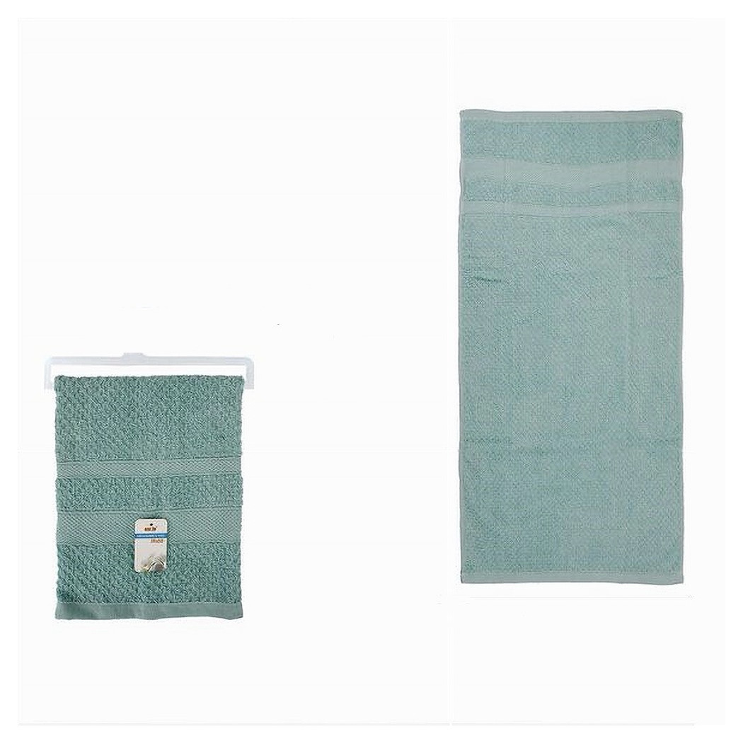 foto del prodotto trade shop asciugamano da bagno telo in cotone morbida 70x140cm 410gr colore celeste 79498 