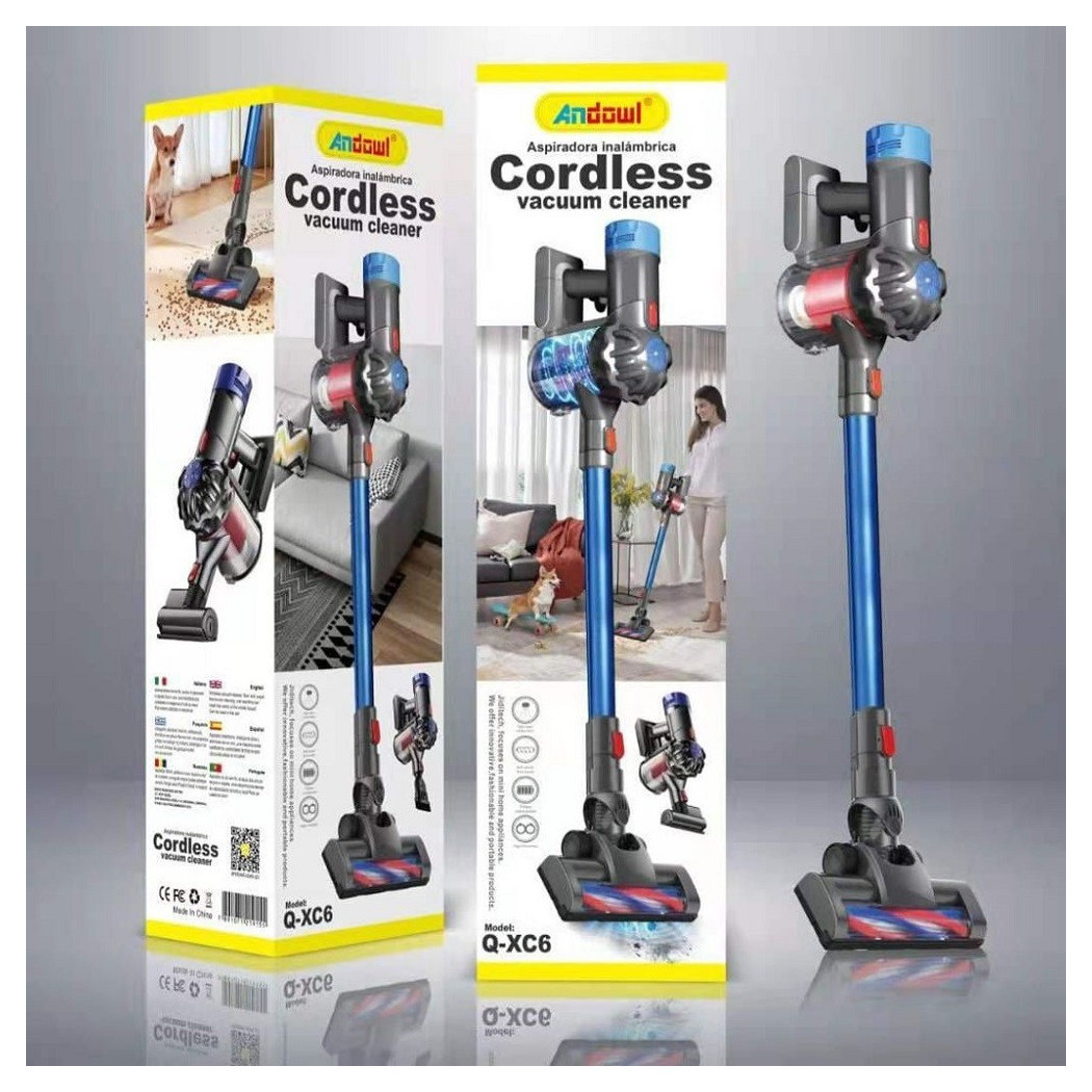 foto del prodotto trade shop aspirapolvere briciole scopa elettrica 2in1 senza fili q xc6 tecnologia ciclonica 