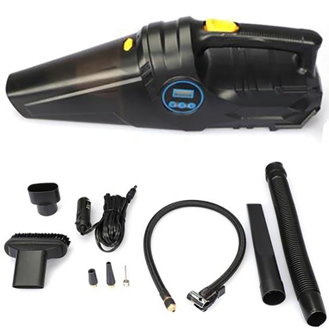 foto del prodotto trade shop aspirapolvere per auto con compressore aria 120w ricaricabile senza fili 12v 