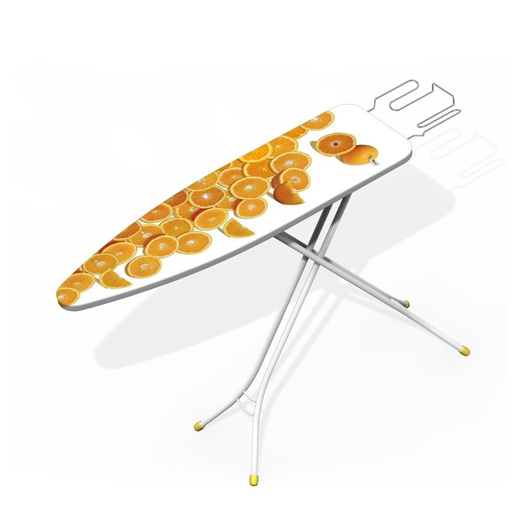 foto del prodotto trade shop asse da stiro in acciaio regolabile 110x33 cm tavolo compatto con piano fantasie 