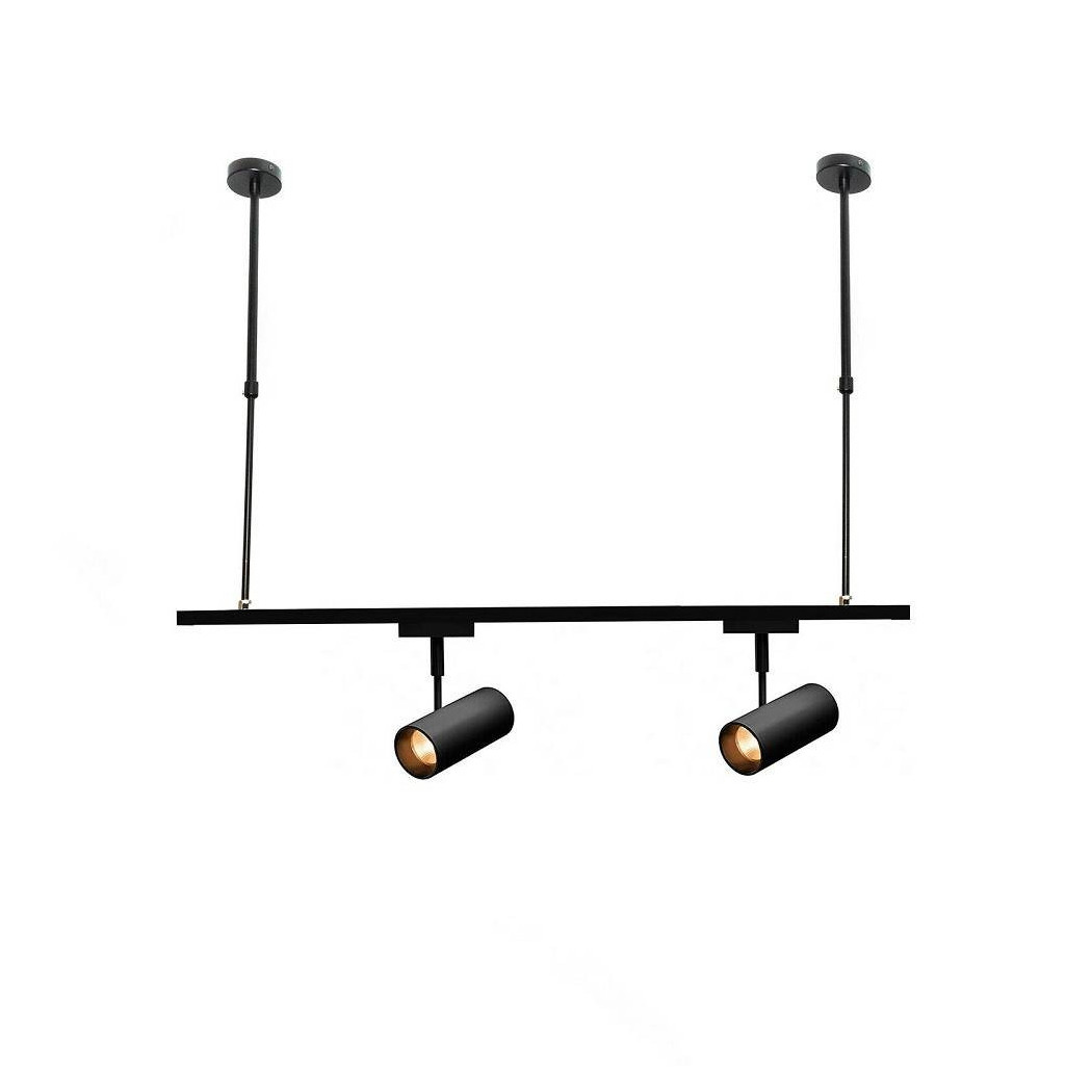 foto del prodotto trade shop asta regolabile per faretti a binario elettrico staffa illuminazione 20cm t 20cm nero