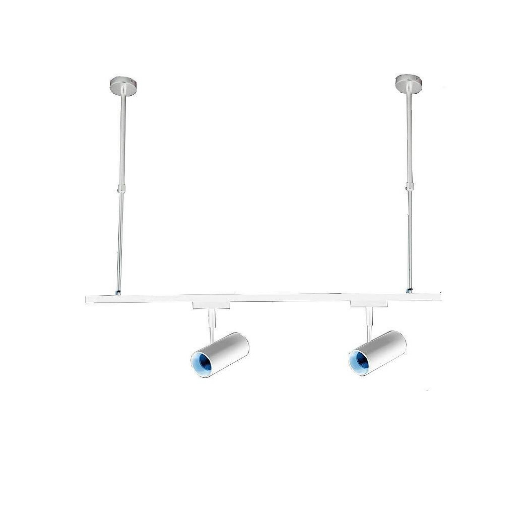foto del prodotto trade shop asta regolabile per faretti a binario elettrico staffa illuminazione 50cm t 50cm bianco