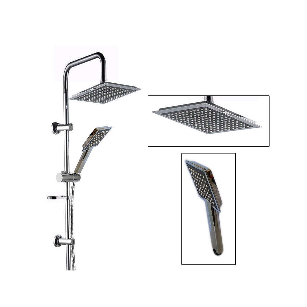 foto del prodotto trade shop asta saliscendi cromata colonna doccia soffione fisso doccetta 9005v2 2