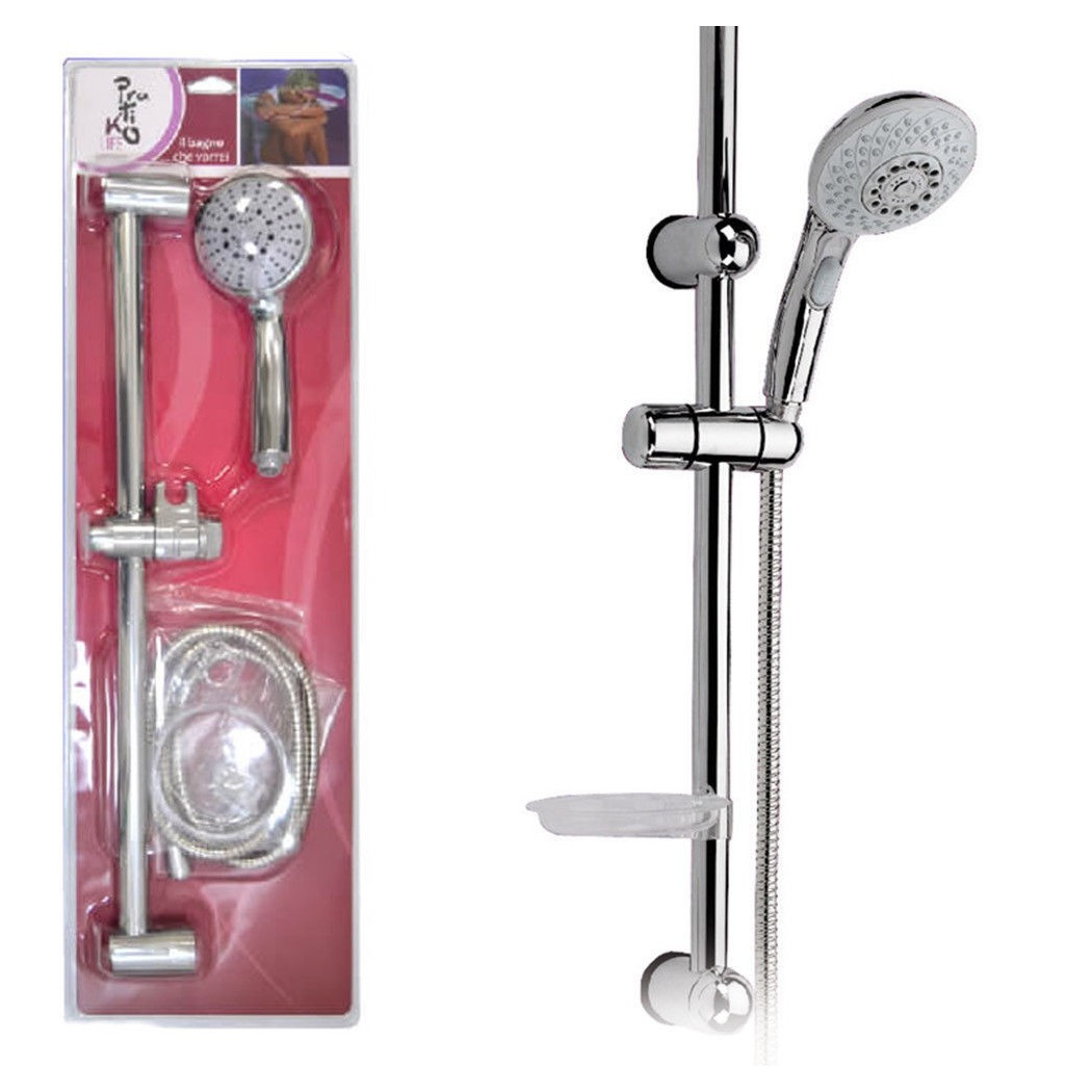 foto del prodotto trade shop asta saliscendi doccia con doccetta regolabile mod. milano pratiko 048 2