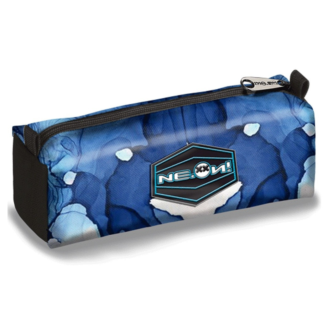 foto del prodotto trade shop astuccio bauletto neon gut azzurro sfumature fantasia singola zip scuola ragazzi 