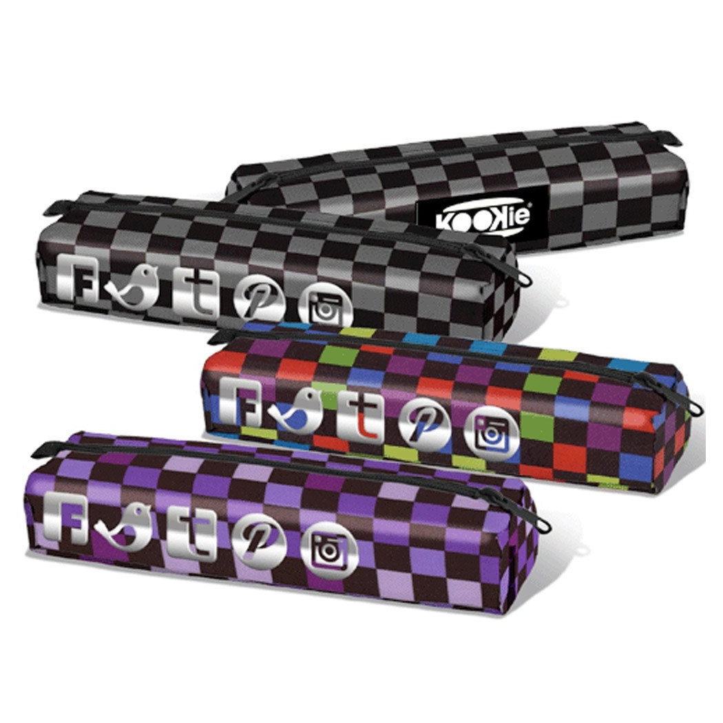 foto del prodotto trade shop astuccio kookie ska gut bauletto rettangolare scuola ragazzi ragazze 3 modelli 