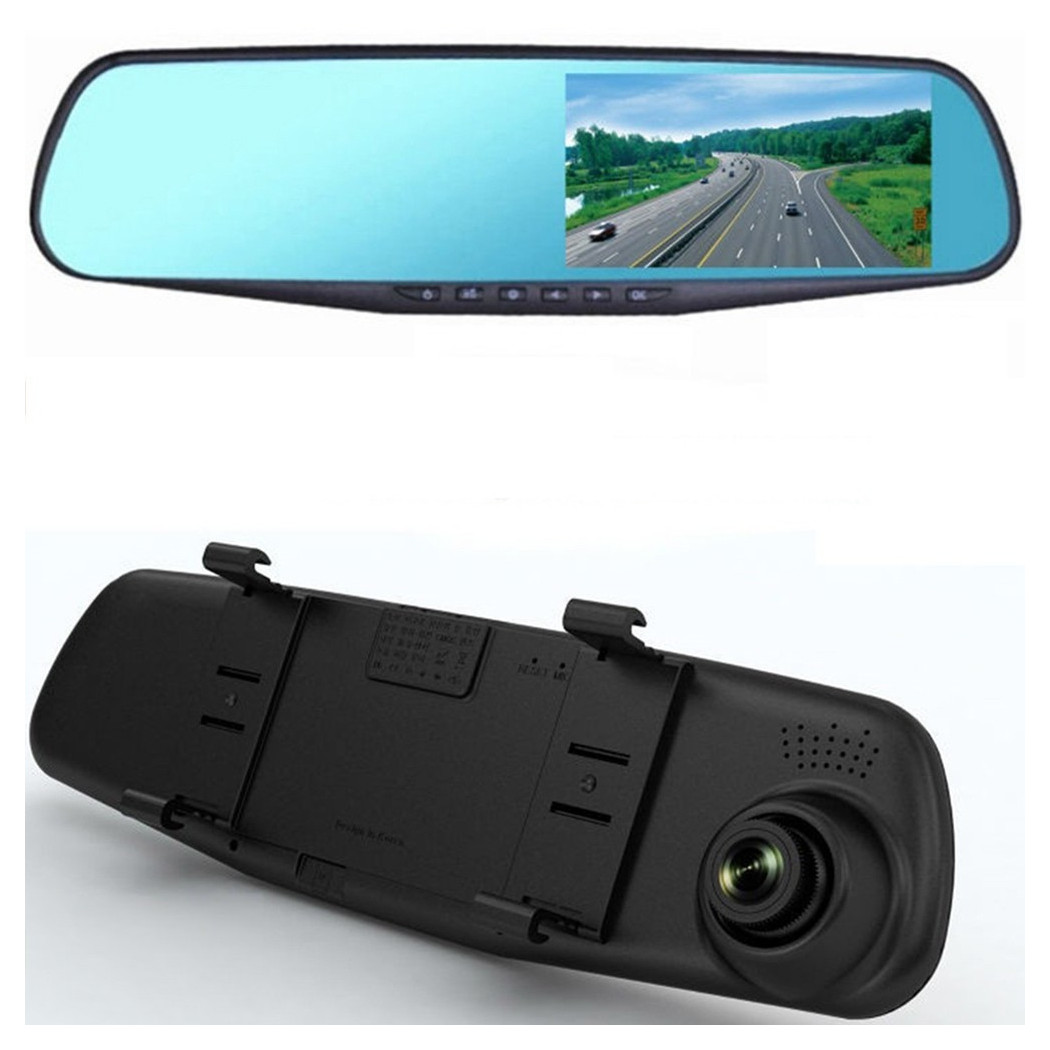 foto del prodotto trade shop auto rearview specchietto dvr telecamera full hd 1080p 4.3 quot lcd con retro cam 