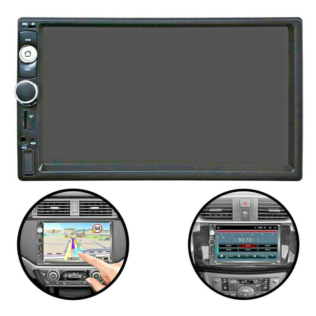 foto del prodotto trade shop autoradio 7 pollici 2 din touch screen stereo bluetooth aux usb fm tf ec 7020 