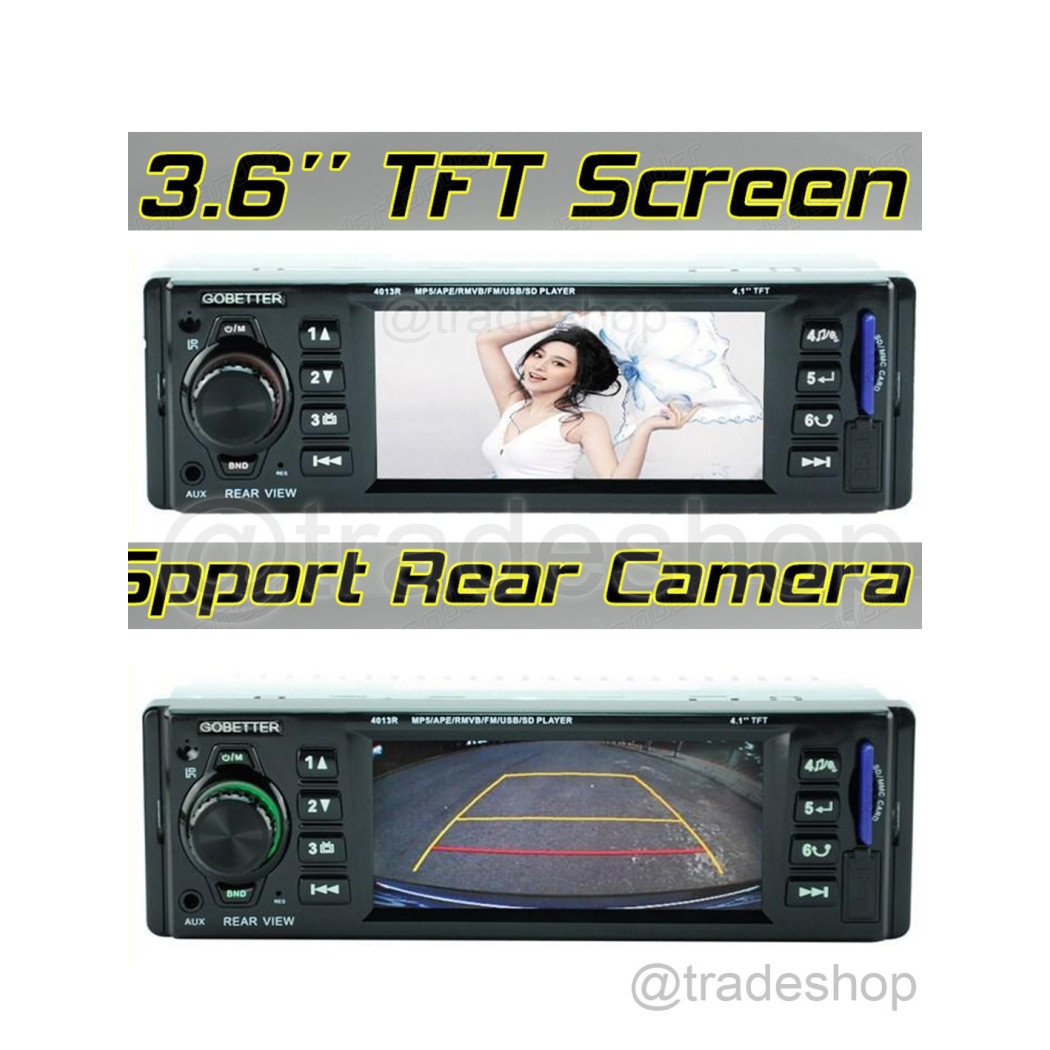 foto del prodotto trade shop autoradio display lcd 3.6 quot hd usb sd audio mp5 3310r per telecamera retromarcia 