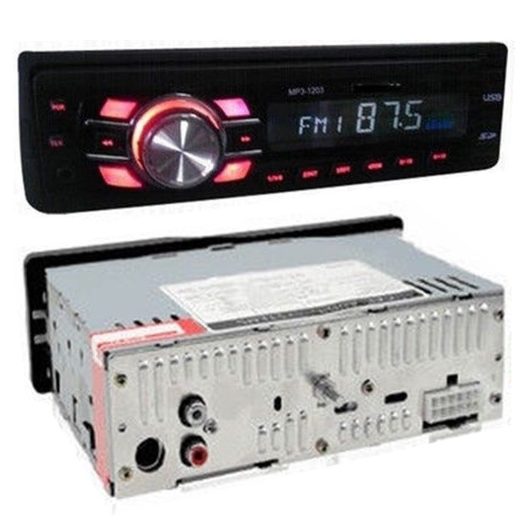 foto del prodotto trade shop autoradio stereo per auto lettore mp3 usb sd aux con frontalino estraibile 1203 
