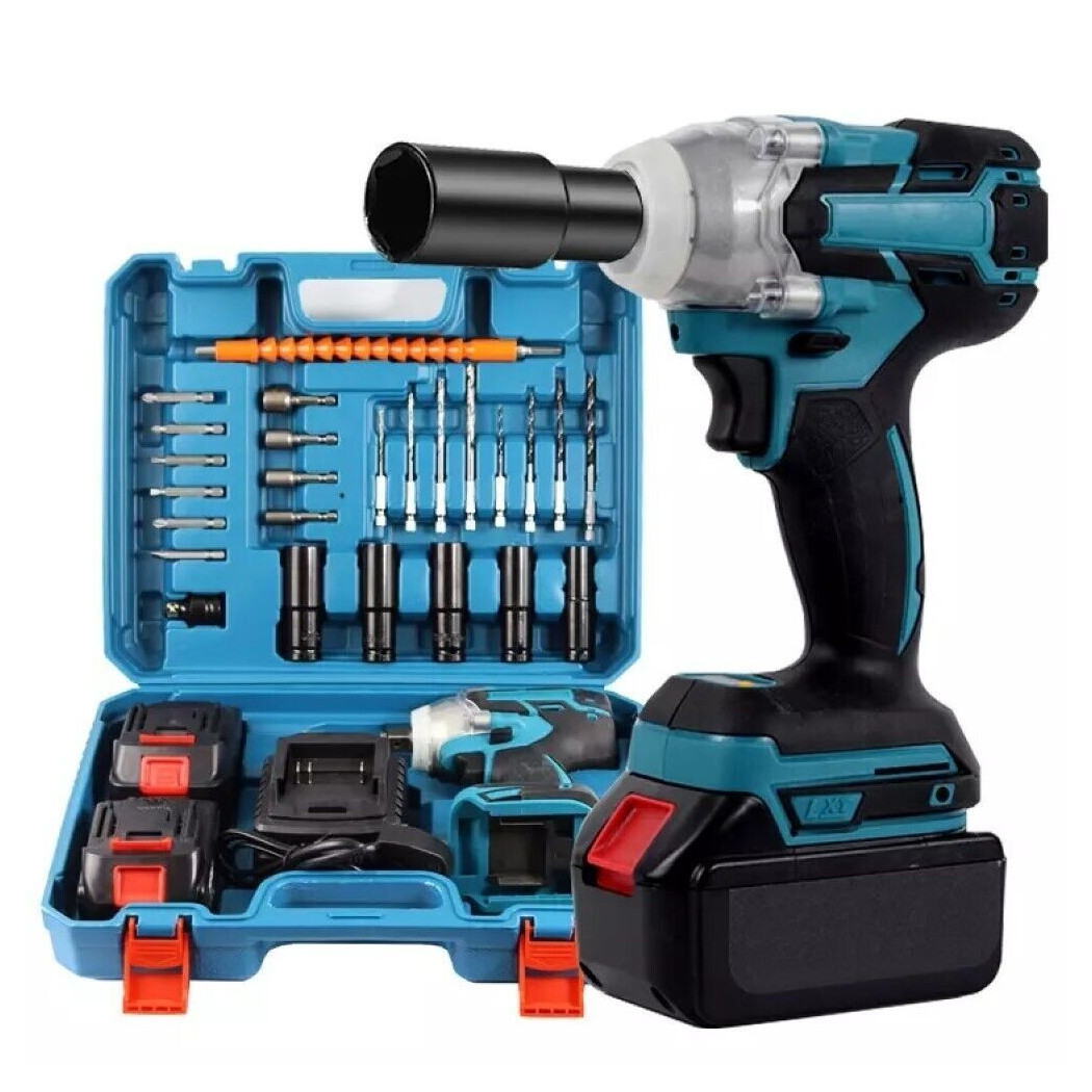 foto del prodotto trade shop avvitatore impulsi svita avvita bulloni doppia batteria 20v 5ah 25 accessori 
