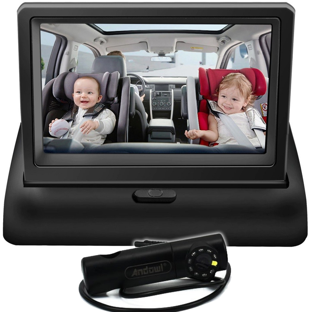 foto del prodotto trade shop baby monitor di sicurezza lcd full hd 1080p q ca805 da 4,5 quot per cruscotto auto 