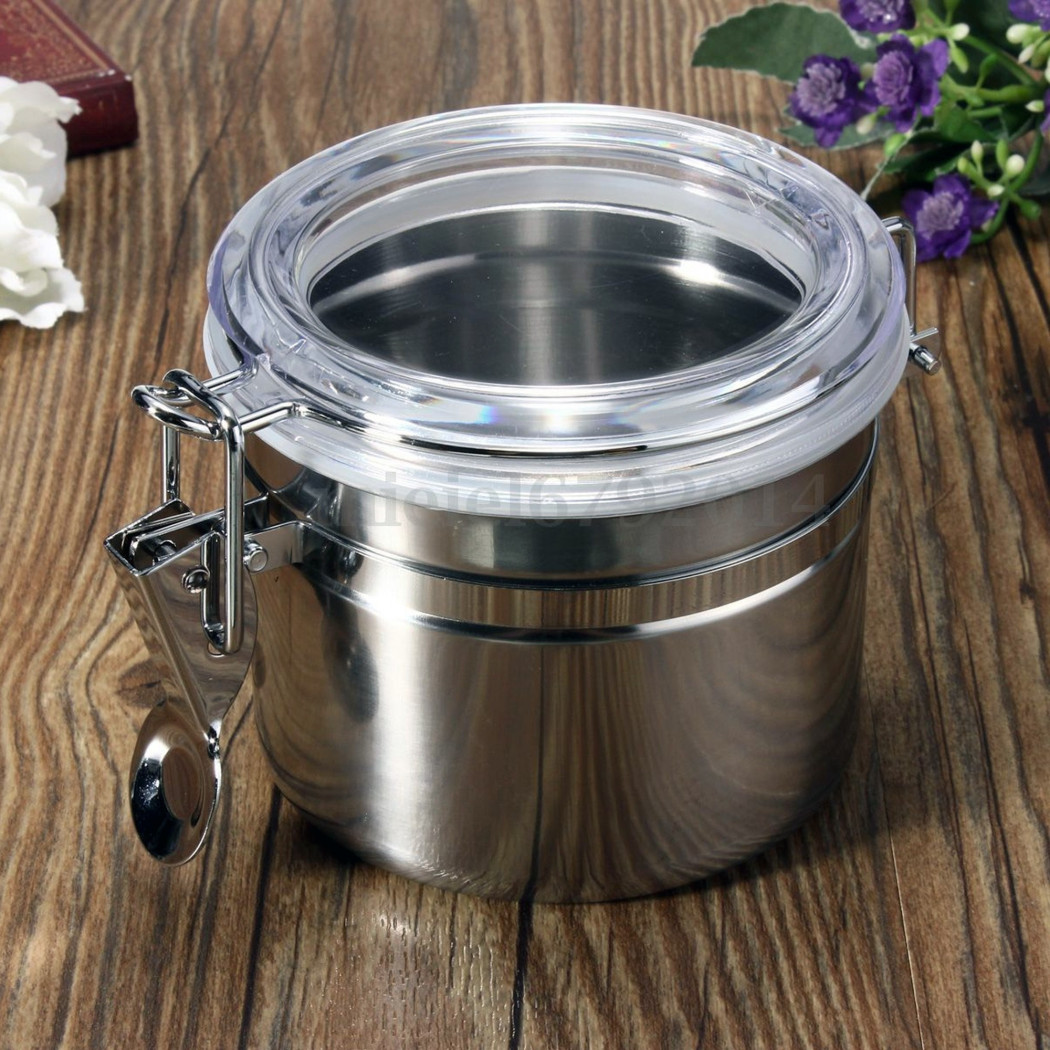 foto del prodotto trade shop barattolo case tabacco cibo conserva acciaio inox umido tenuta aria 