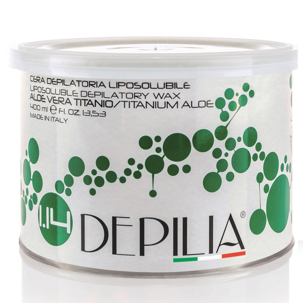 foto del prodotto trade shop barattolo cera depilatoria liposolubile aloe titanio 1.14 400 ml depilazione 