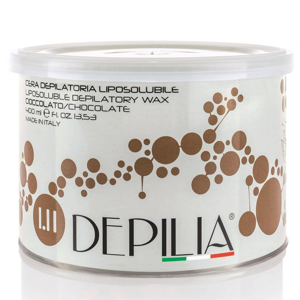 foto del prodotto trade shop barattolo cera depilatoria liposolubile cioccolato 1.11 400ml ceretta depila 