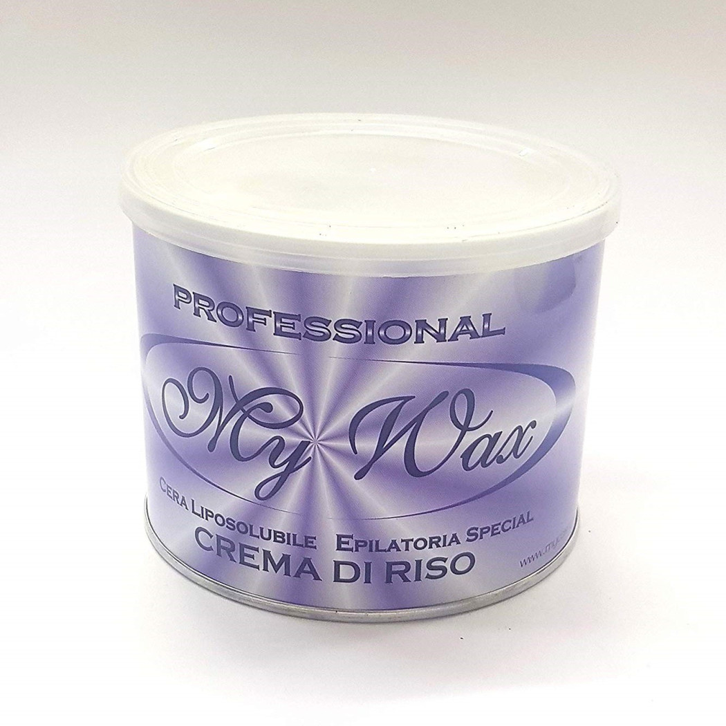 foto del prodotto trade shop barattolo cera depilatoria liposolubile crema riso 400 ml depilazione ceretta 