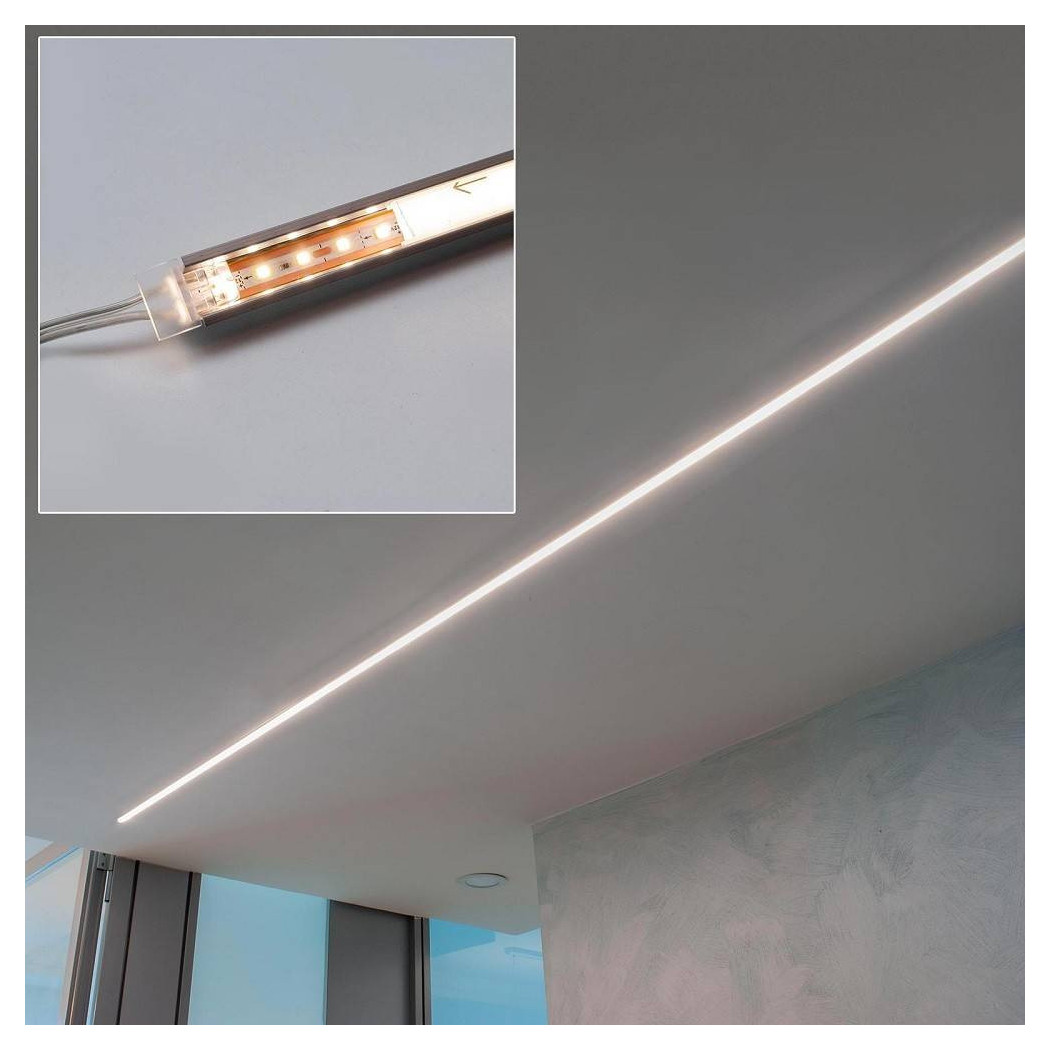 foto del prodotto trade shop barra led 12 w profilo alluminio incasso esterno 12 v luce 4000k dimmerabile 