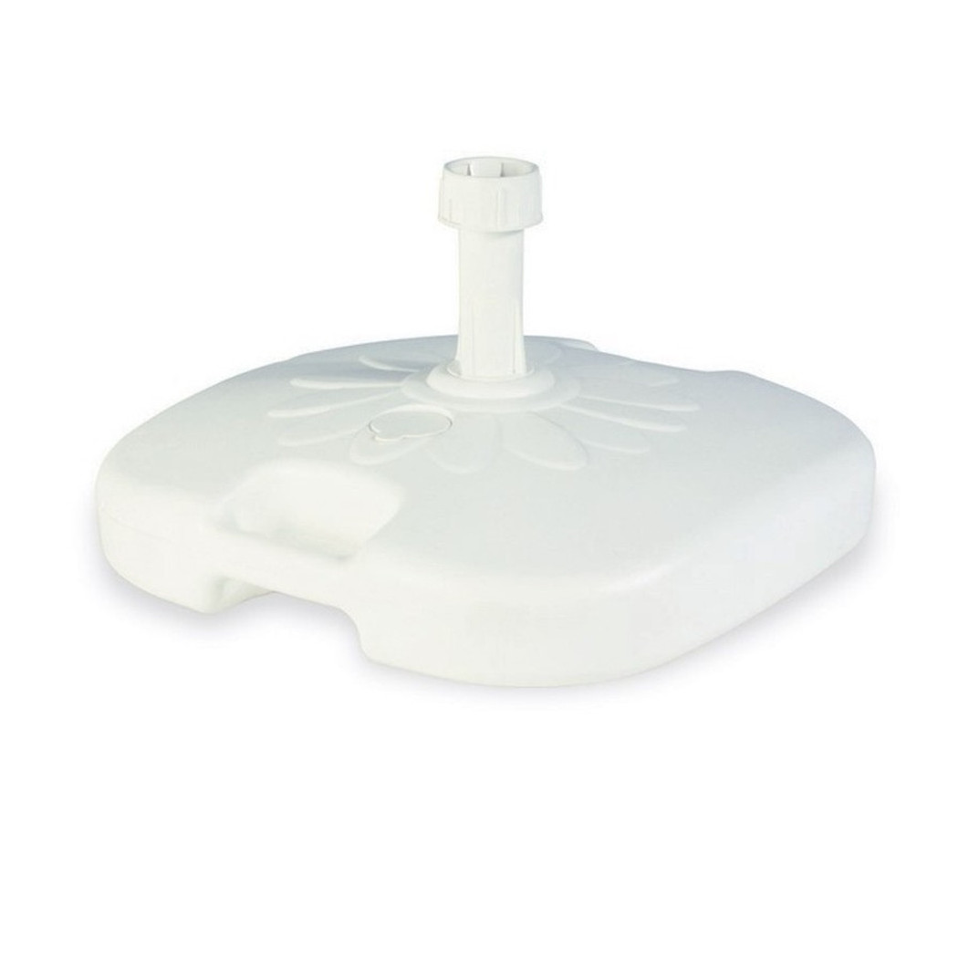 foto del prodotto trade shop base per ombrellone da giardino spiaggia riempibile 14lt 44.5x44.5xh10cm bianco 008654 