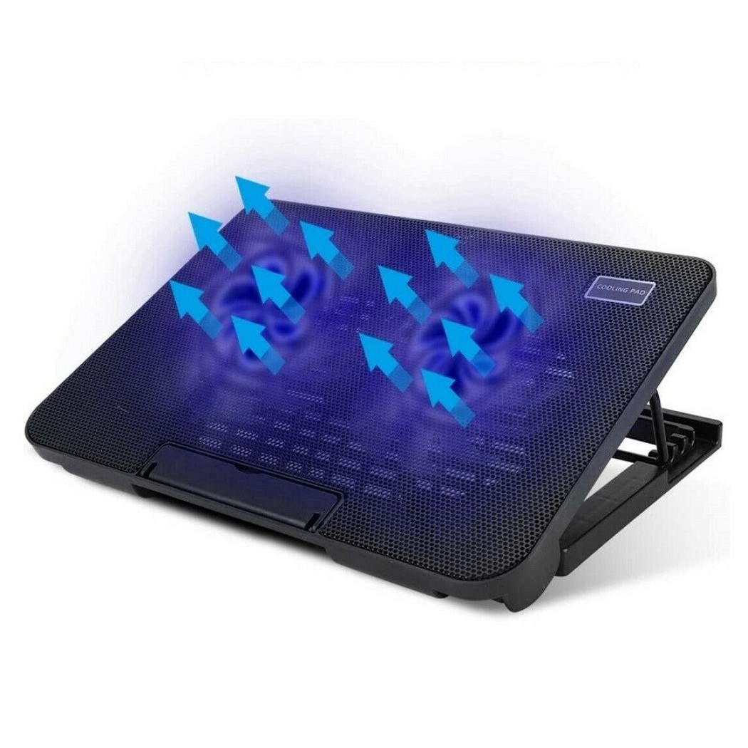 foto del prodotto trade shop base supporto raffreddamento per notebook pc portatile ventole 2 usb 17 39 39 n99 