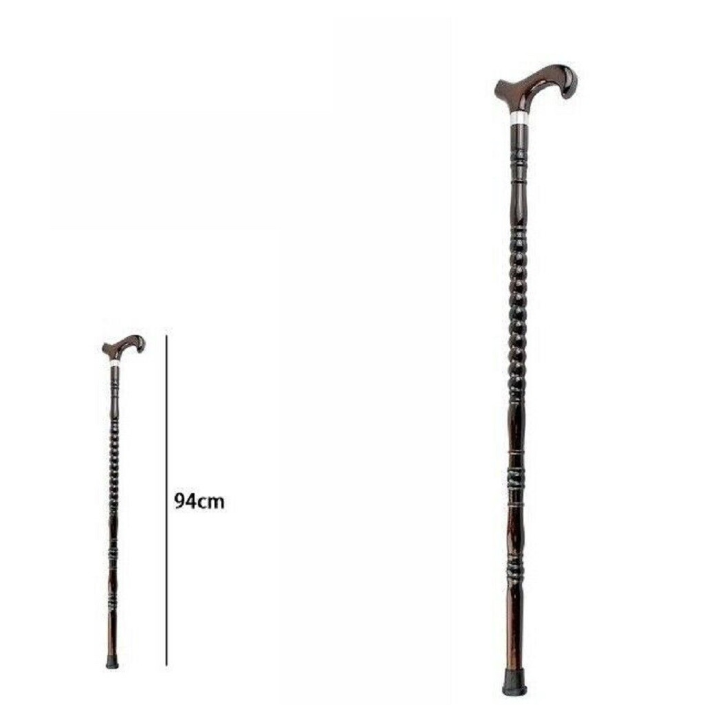 foto del prodotto trade shop bastone da passeggio per anziani disabili in legno lunghezza 94 cm 67552 