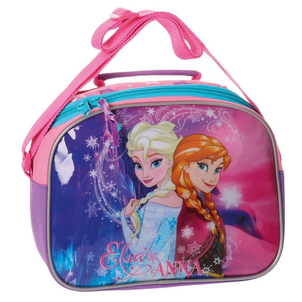 foto del prodotto trade shop beauty case da viaggio frozen cestino scuola elsa anna 25 cm rosa azzurro 